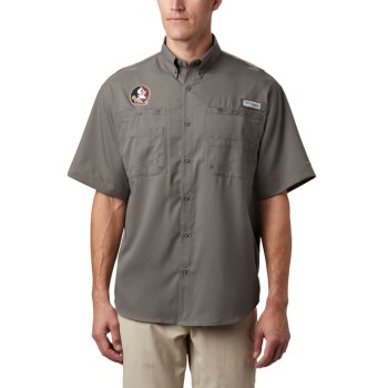 Columbia Collegiate PFG Tamiami Short Sleeve - Florida State - Hemd Herren Grau - YFWA52401
